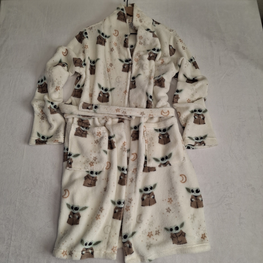 Star Wars Munki Munki  Kids Pajama Robe - Cream with Character Print - Size S